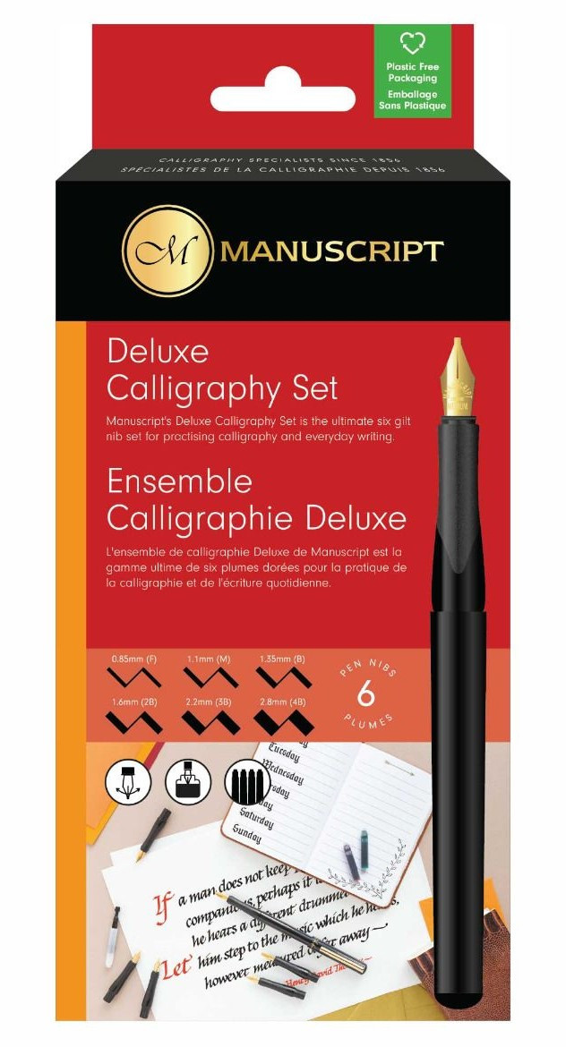 Manuscript Classic Deluxe Calligraphy Pen Set - Deluxe 6 Nibs (Left ...